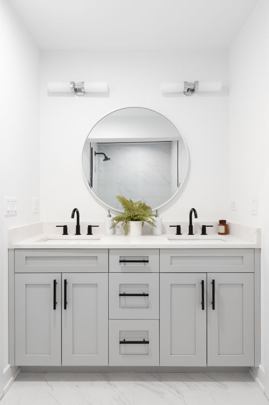 Backlit Mirror and Vanity Area